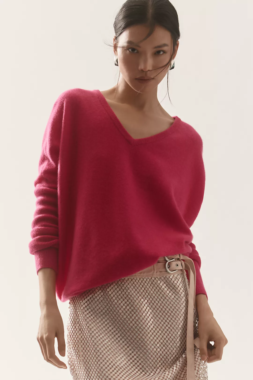 Cashmere Relaxed V-Neck Sweater
