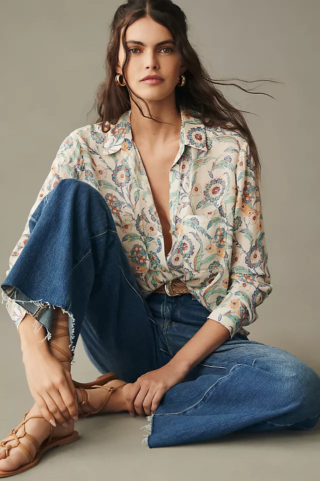 Pilcro The Romy Relaxed Buttondown OYSTER