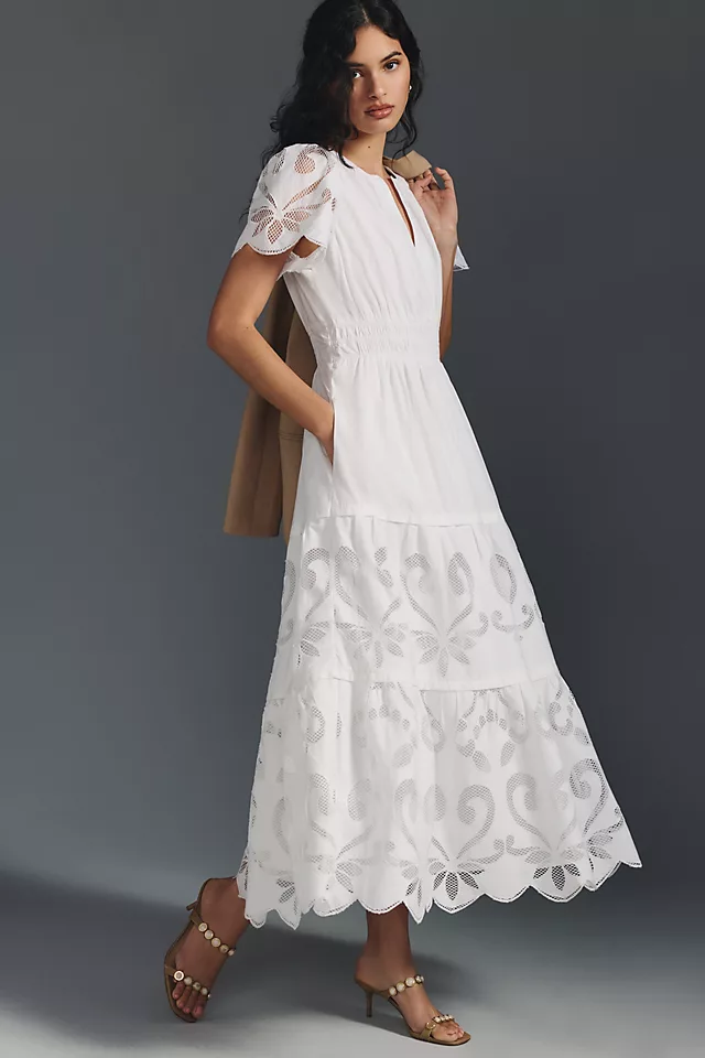 The Somerset Maxi Dress: Cutwork Edition WHITE