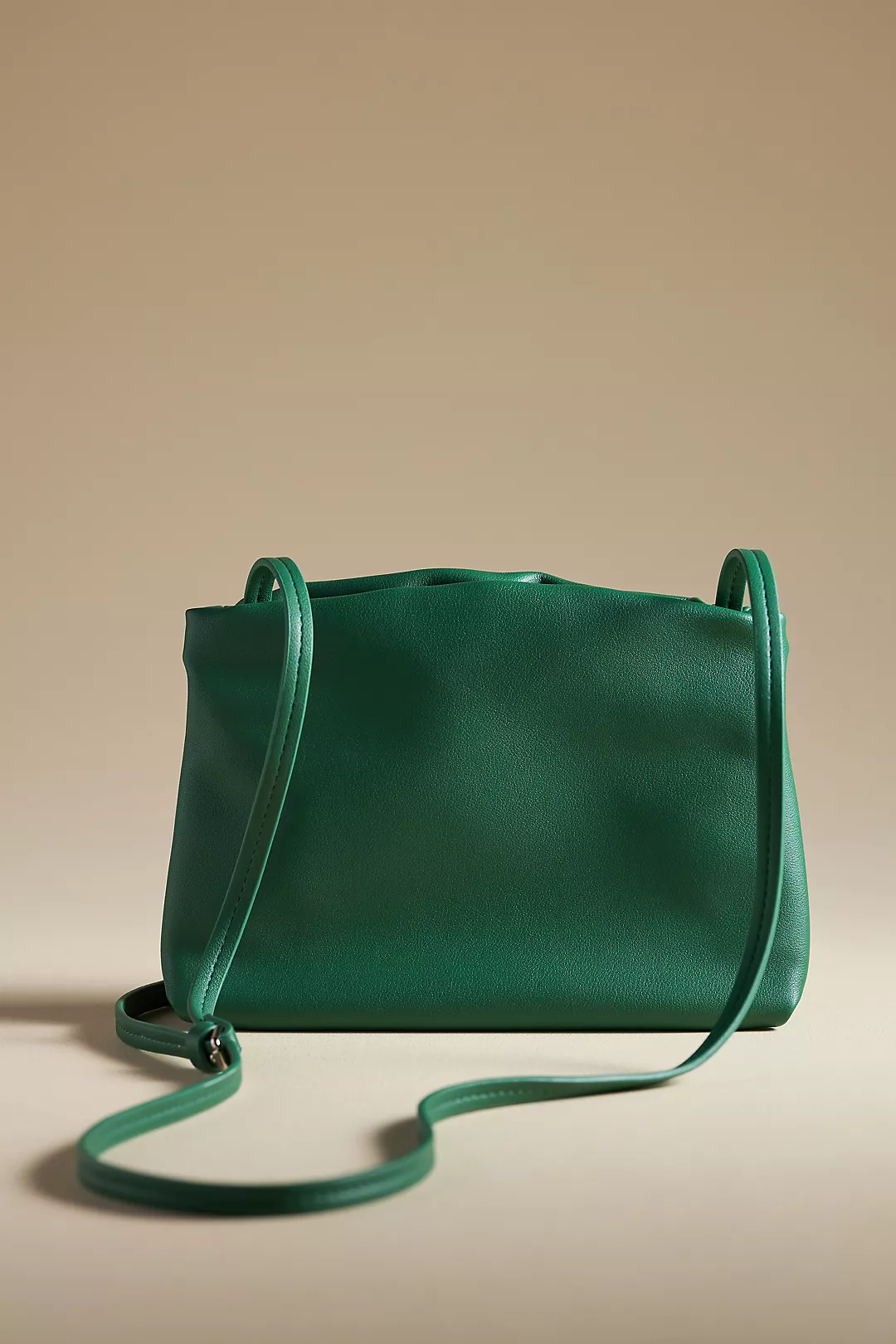 Cinched Faux-Leather Clutch